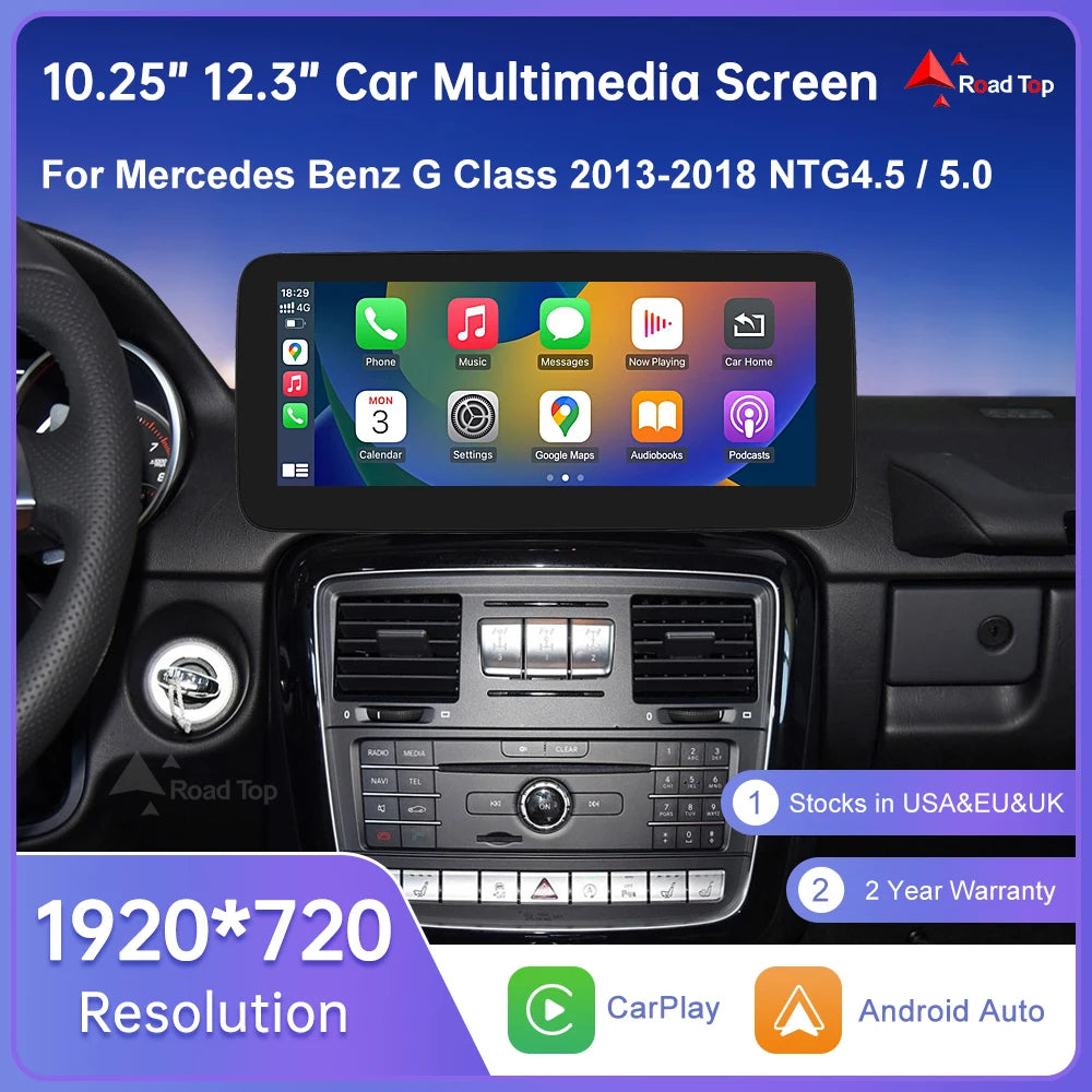 Linux Touch Screen for Mercedes Benz G Class W463 2013-2018 GPS With Wireless Carplay Andr | AUTOKITSHOP