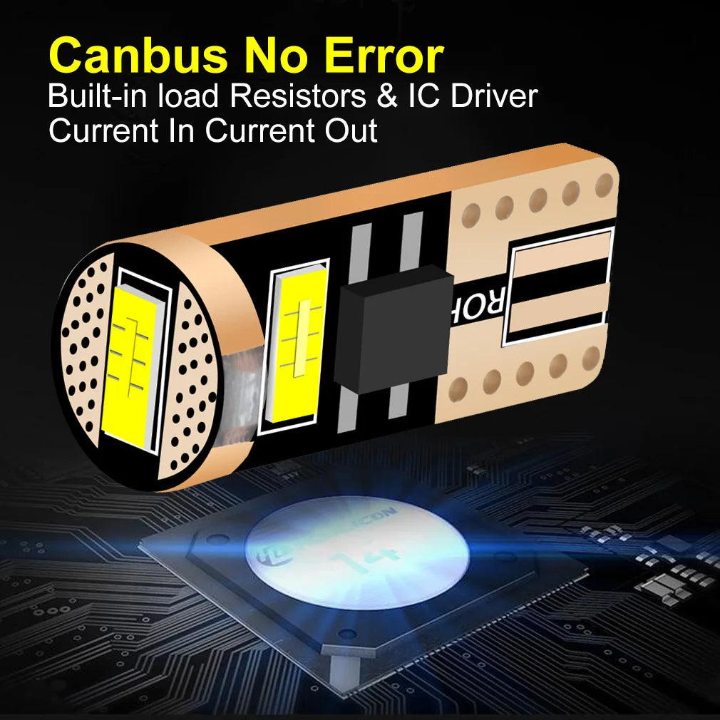 LED Interior Light Kit for W5W T10 - Canbus Error-Free Interior Bulbs