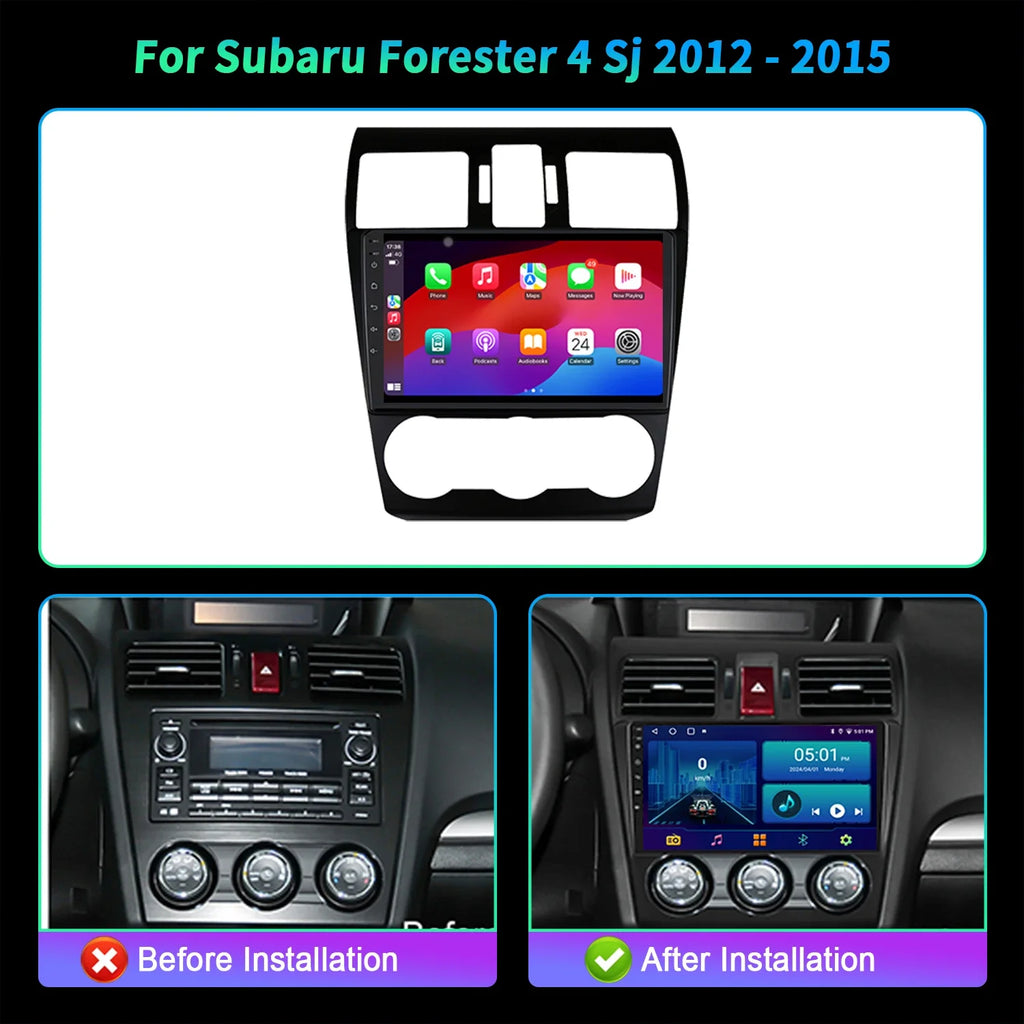 For Car Radio Multimedia GPS For Subaru Forester 4 Sj 2012-2015 Android 14 Navigation Head