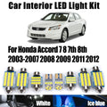 15-Piece LED Interior Light Kit for Honda Accord 7 8 7th 8th 2003- 2008 - Canbus Dome Map Door Trunk Bulbs | AUTOKITSHOP