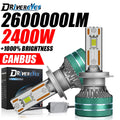 K5C H7 H4 LED 2600000LM 2400W Headlight H11 H3 H8 H1 9005 9006 HB3 HB4 9012 HIR2 H9 5570 C