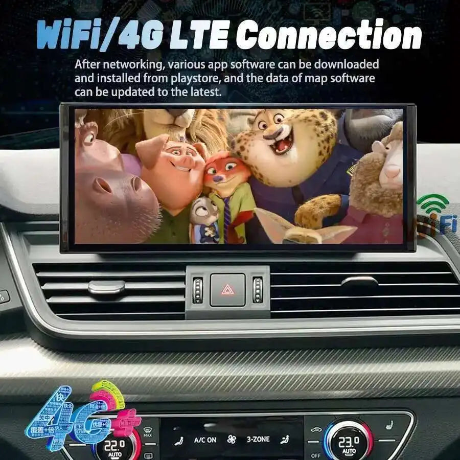 12.3Inch Car Radio Multimedia Player GPS Navigation Radio Wireless CarPlay Video Stereo He