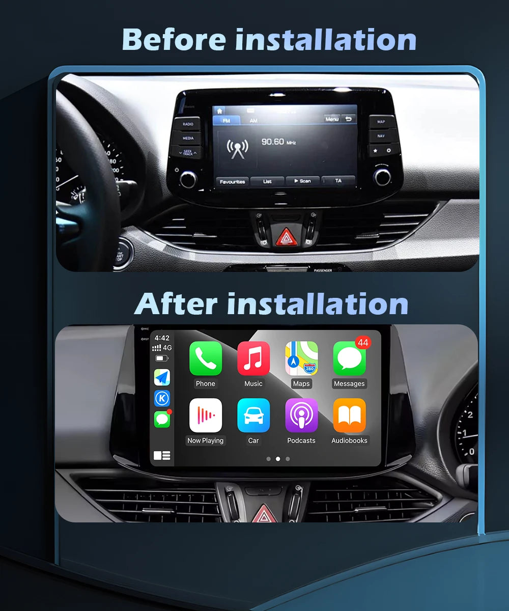 DSP Stereo For Hyundai I30 2017 - 2019 Wireless CarPlay Multimedia Display Touch Screen An