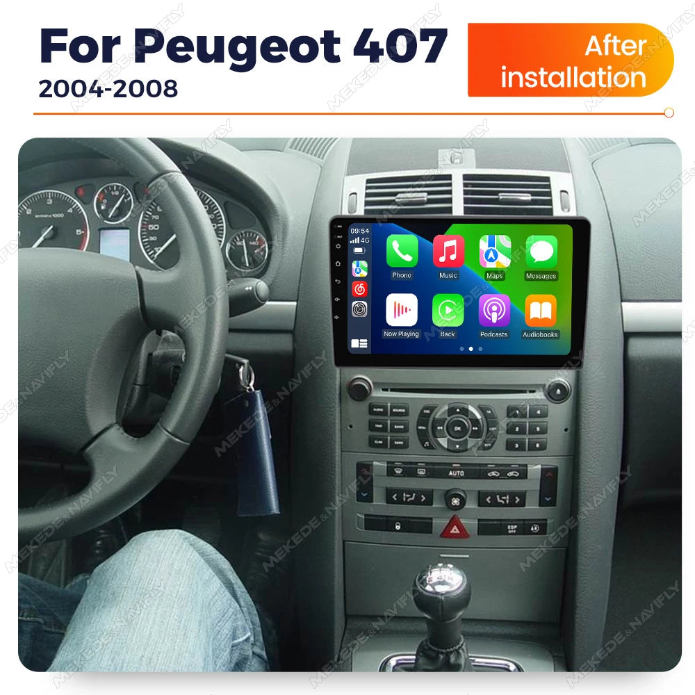 Car Radio For Peugeot 407 1 2004 - 2011 Android 14 Car Intelligent System Autoradio Multim