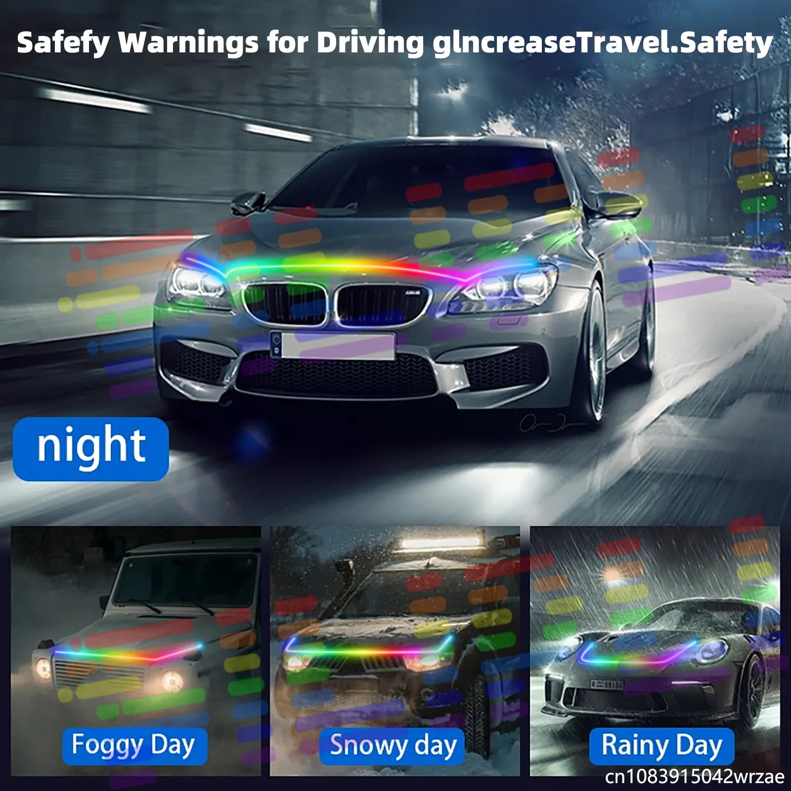 LED Car Hood Light Color Streamer-Style Turn Signal and Startup Function Supports Controll | AUTOKITSHOP