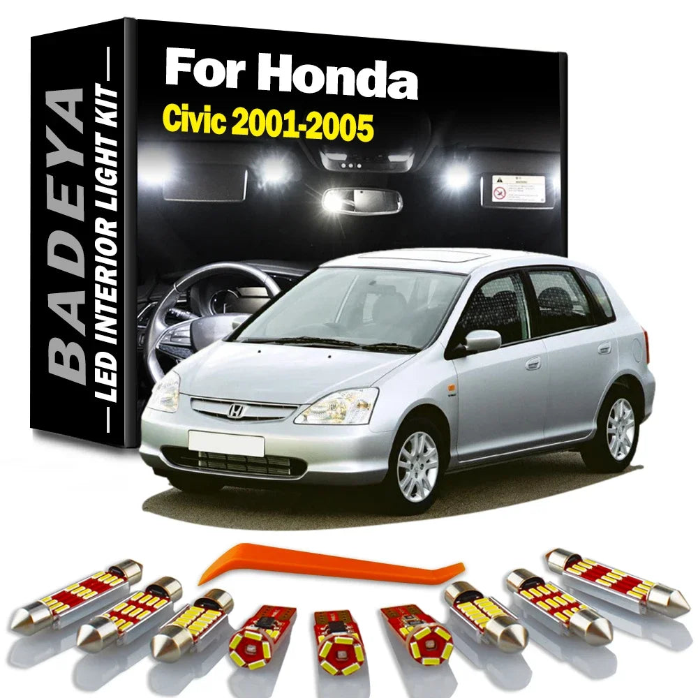 11-Piece LED Interior Light Kit for Honda Civic 7 VII MK7 7th Gen - Canbus Error-Free Bulbs | AUTOKITSHOP