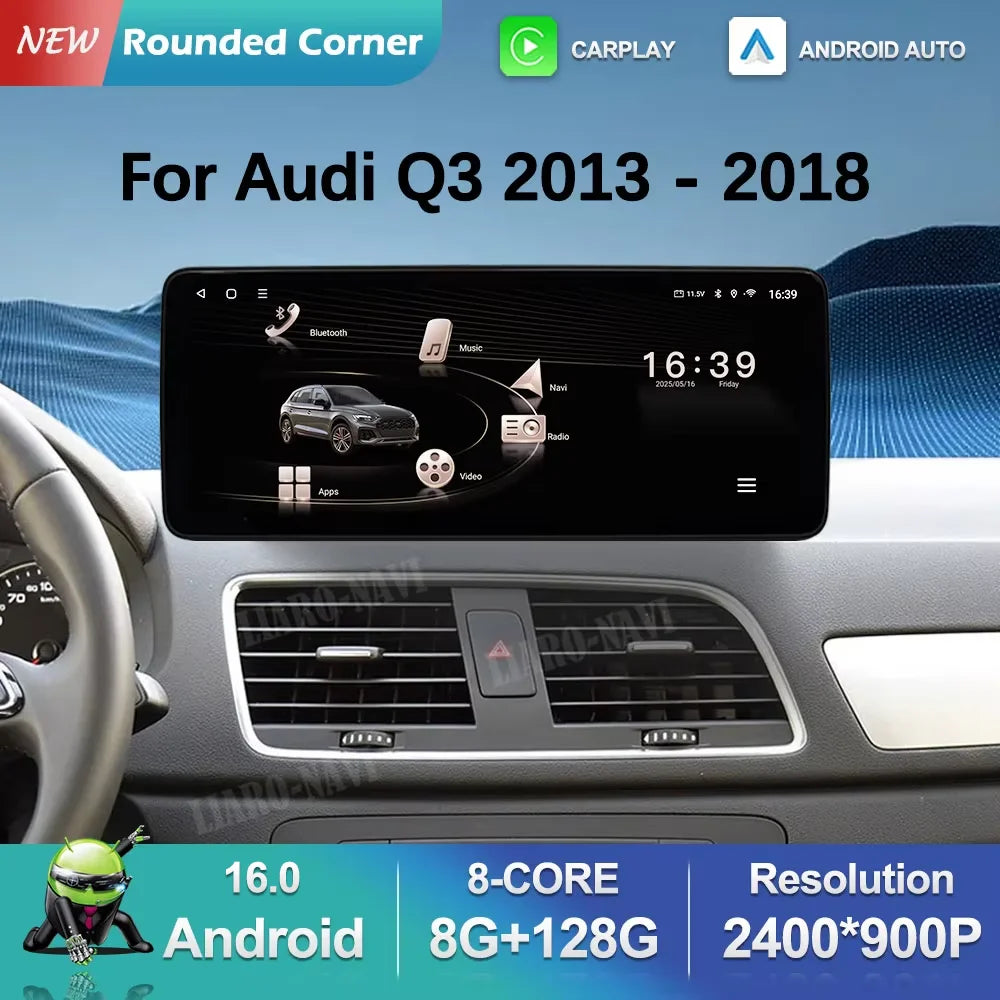for Audi Q3 2013 2014 2015 - 2018 Carplay Car Radio Video Multimedia Player 4G GPS Navi An