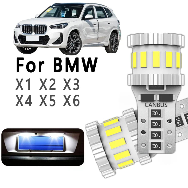 T10 LED License Plate Bulbs Parking Lamp For BMW X1 E84 F48 X2 F39 X3 E83 F25 X4 F26 X5 E5