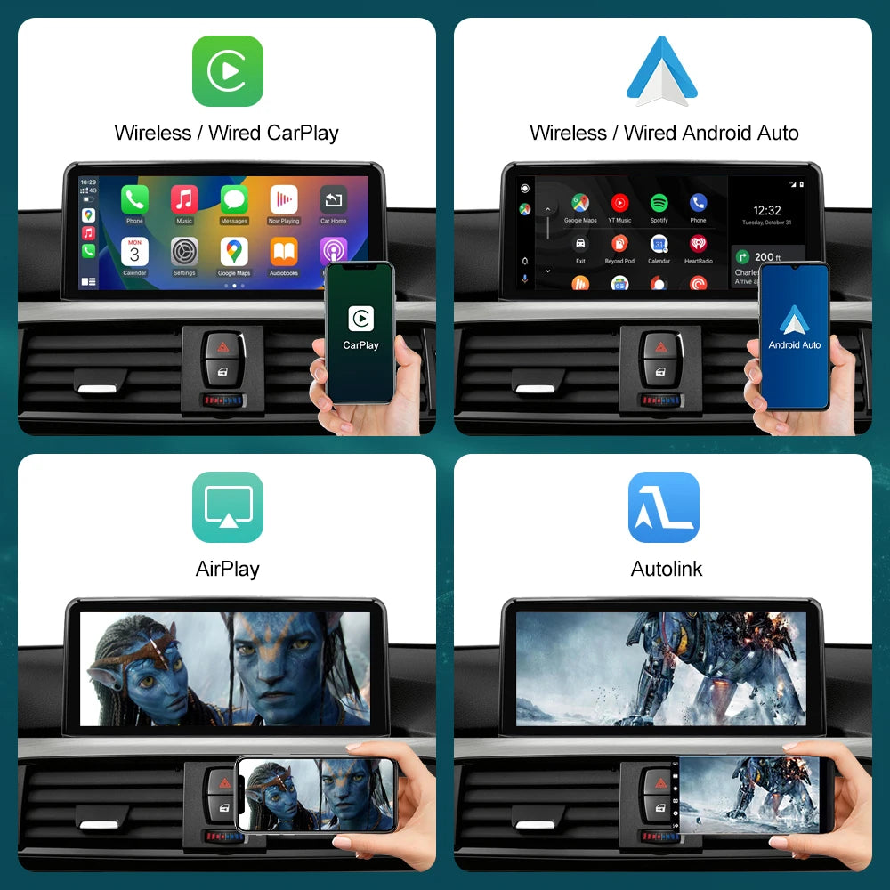RoadTop 10.25 12.3 Inch Wireless CarPlay Multimedia Screen For BMW Series 1 2 3 4 F20 F21