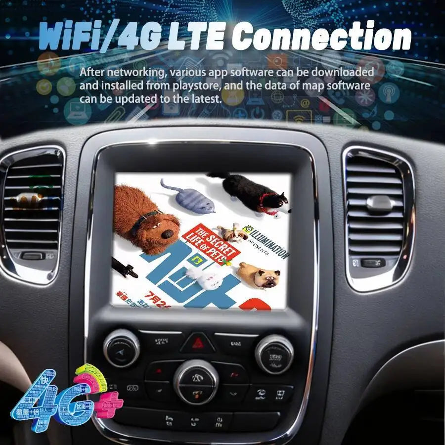 8.4inch Android 15 Car Radio Screen For Dodge Ram Durango Auto Multimedia Wireless Carplay