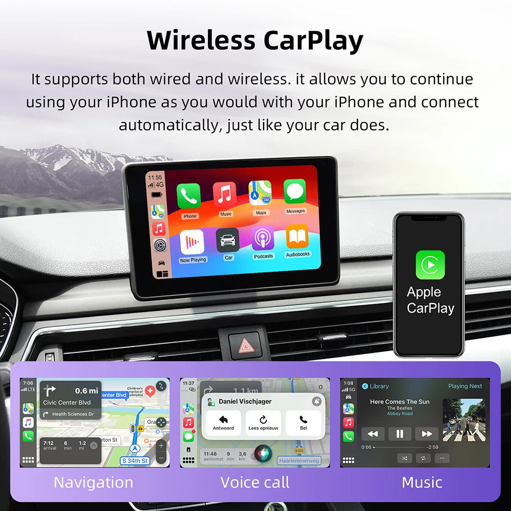 Wireless CarPlay For Audi A3/A4/A5/A6/A7/Q2L/Q5L/Q7 2014-2018 MIB MMI 3G Android Auto Mirr | AUTOKITSHOP