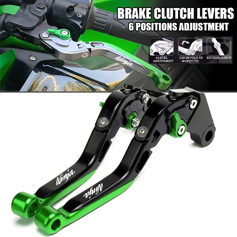 For NINJA Ninja 250/300/400 2008-2021 2022 Motorcycle CNC Foldable Extendable Brakes clutch leve - Automotive LED Light