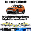 LED Interior Light Kit for Dacia Duster Jogger Sandero Lodgy Dokker Logan Spring I II MK1 MK2 MKI MKII Canbus Car Bul...