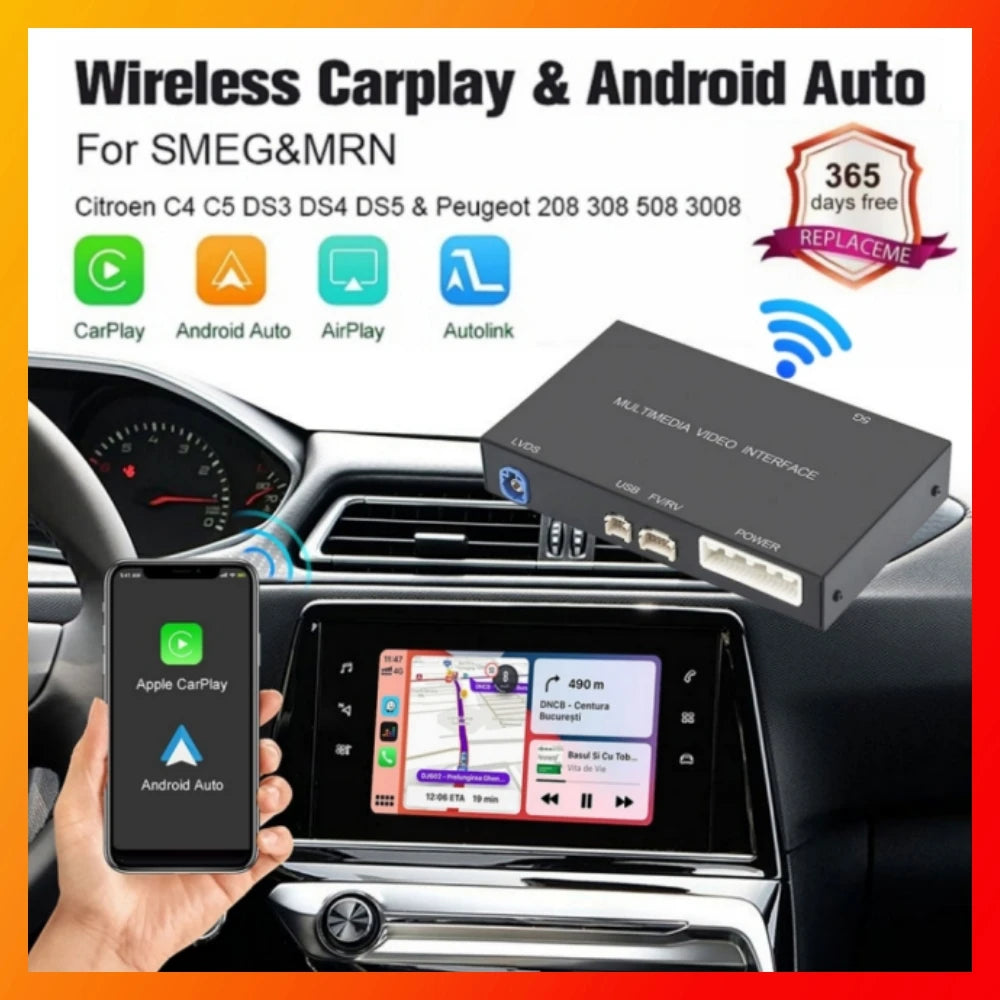For Peugeot Citroen Wireless Carplay Adapter Android Auto Module SMEG MRN 208 308 508 3008 | AUTOKITSHOP