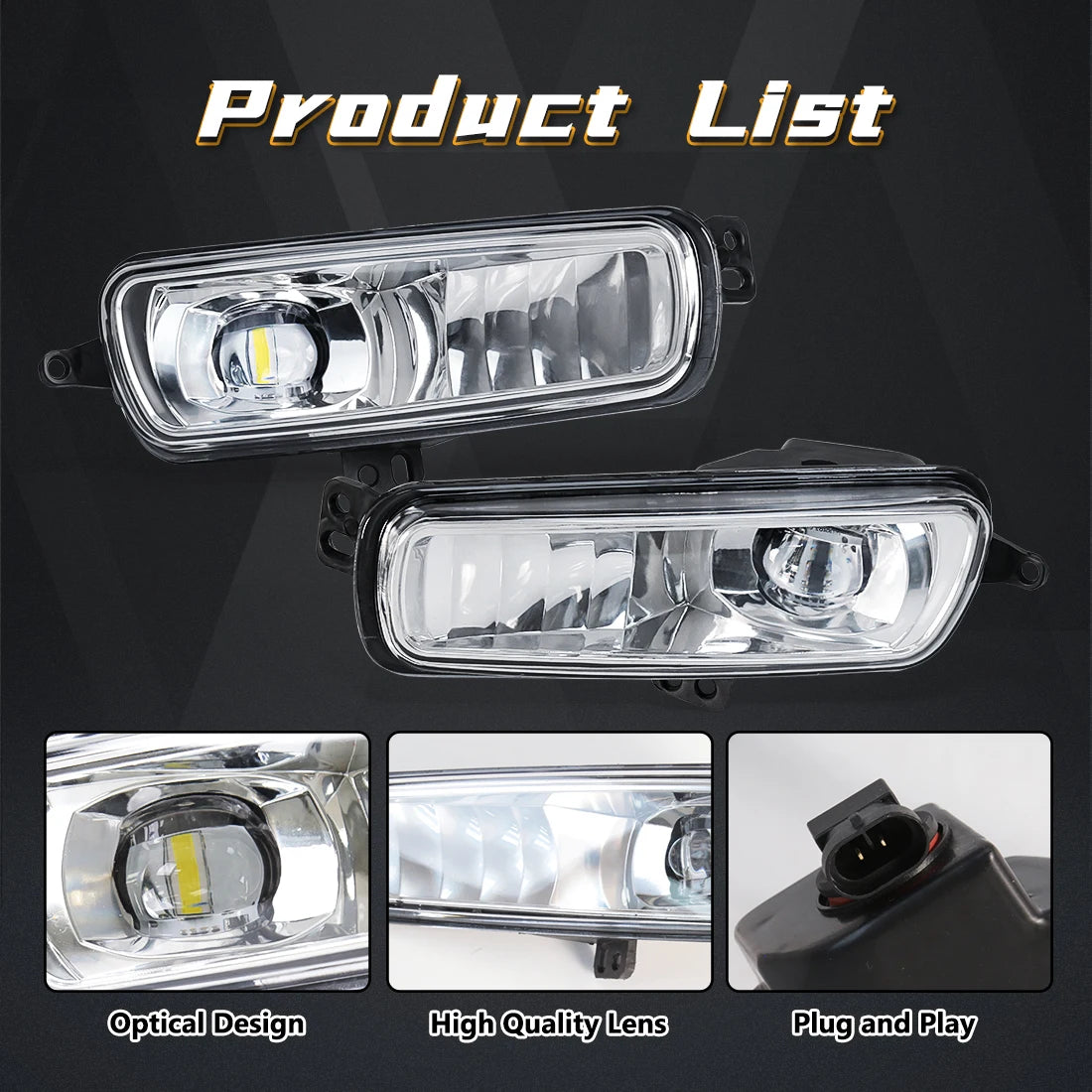 Led Fog Lamps For Ford Focus 2015 2016 2017 2018 Daytime Running Light DRL Front Driving D | AUTOKITSHOP