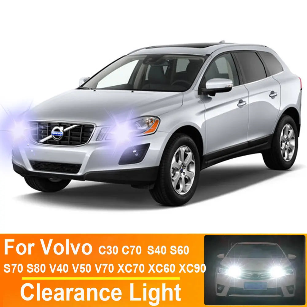 2-Piece LED Interior Light Kit for Volvo C30 C70 S40 S60 S70 S80 V40 V50 V70 XC70 XC60 XC90 Canbus - Canbus Error-Fre...