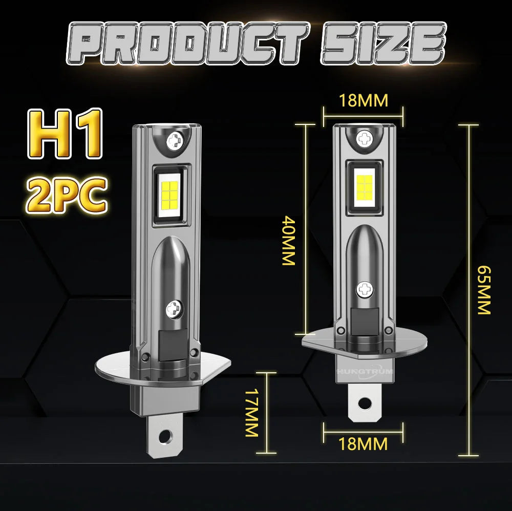 H1 LED Headlight Plug And Play 300000LM Super Power Wireless Led Light For Car CANBUS Erro