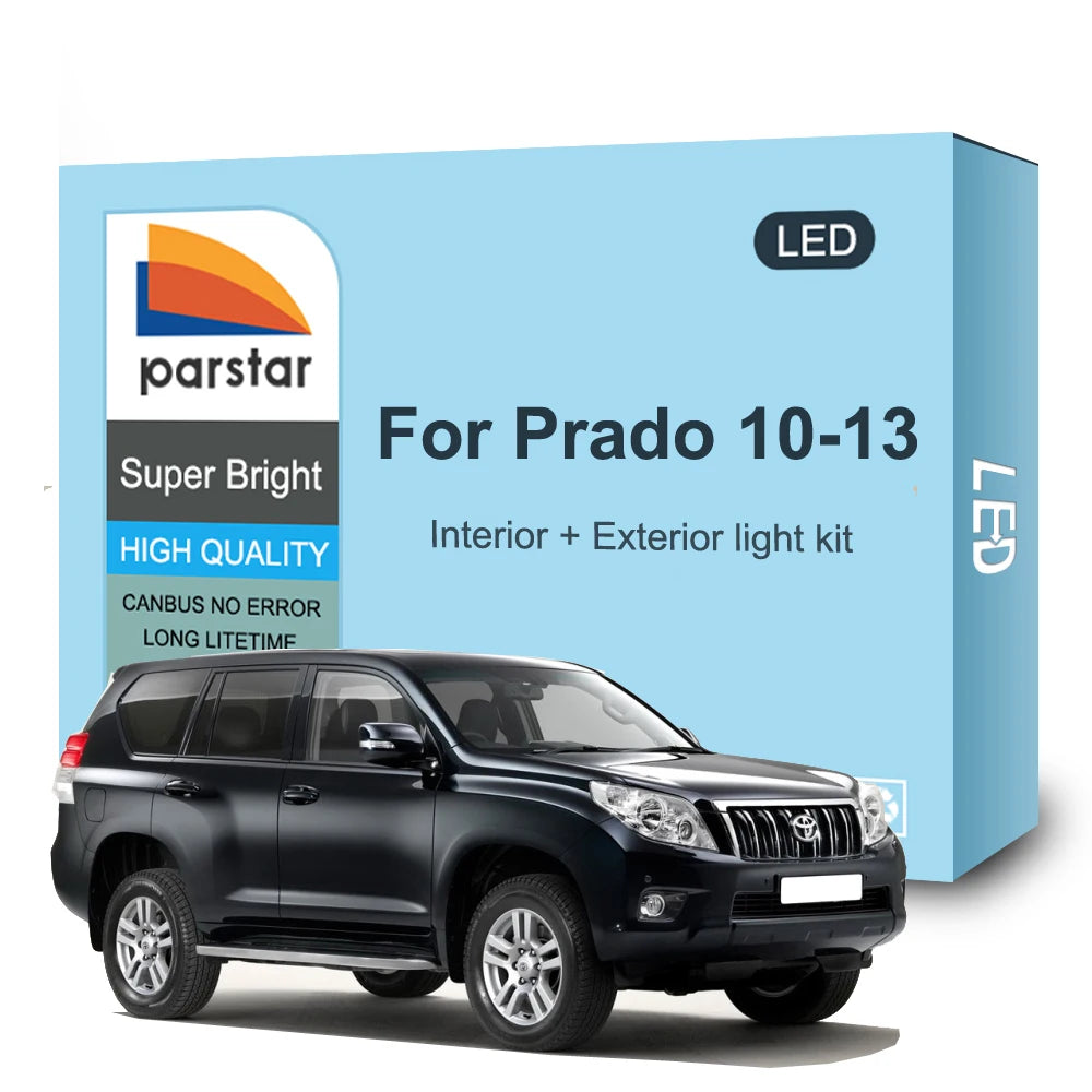 LED Interior and Exterior Light Kit For Toyota Prado 150 2010 2011 2012 2013 LED Headlight Fog Turn Bulb Parking Reverse Light