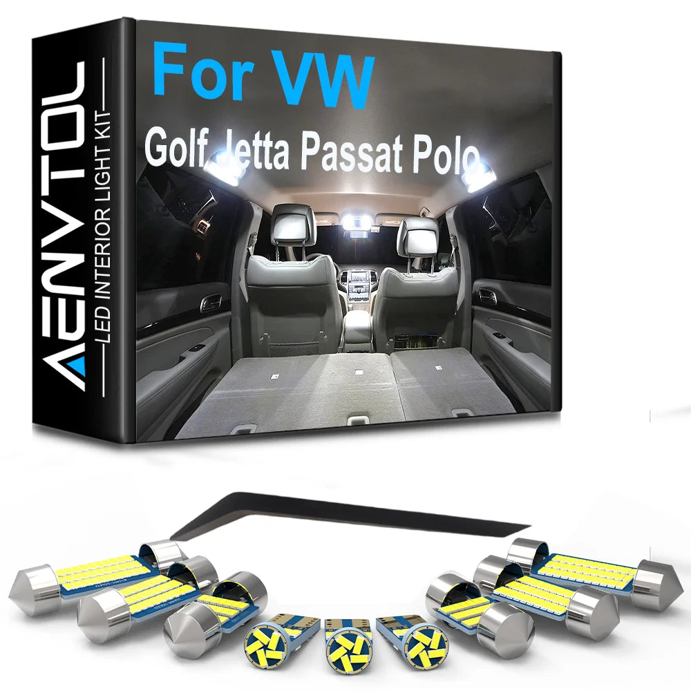 LED Interior Light Kit for VW MK6 MK5 MK7 - Canbus Error-Free Interior Bulbs