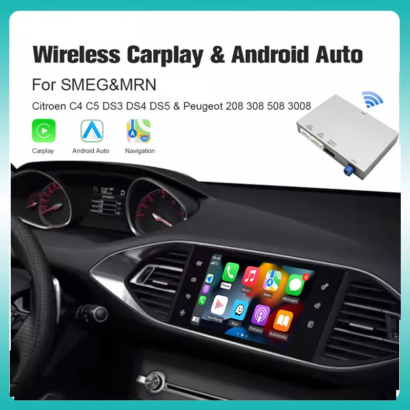 AUTOABC Wireless Carplay and Android Auto For Peugeot 2008 208 308 508 3008 & Citroen C4 D | AUTOKITSHOP