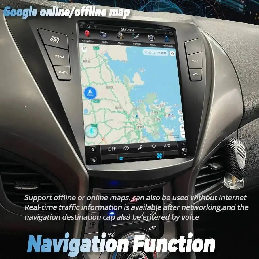 For Hyundai ELANTRA 2011-2012 Multimedia Player 10.4'' Navi GPS Android 15 Vertical Screen