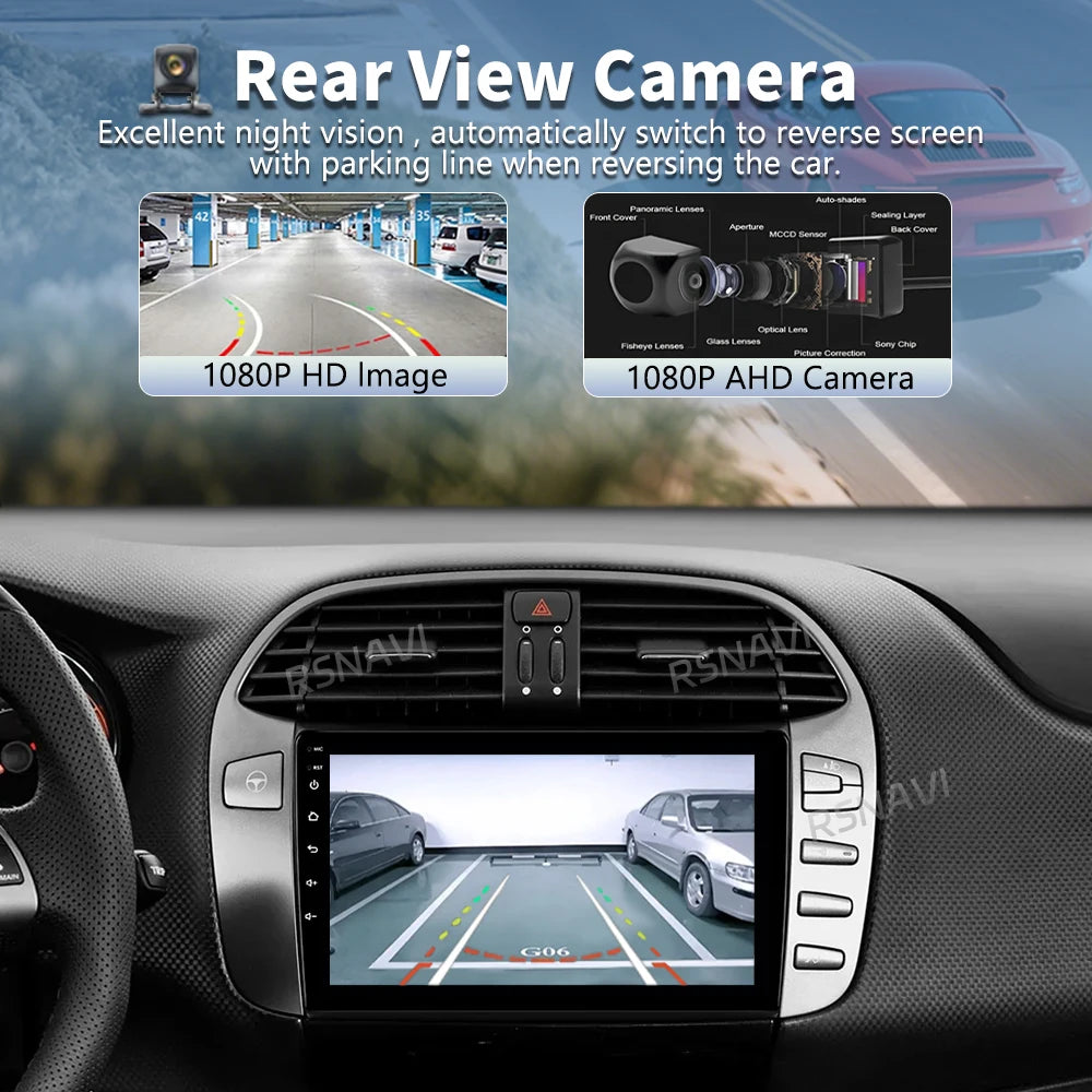 Android 16 For Fiat Bravo 198 2 II 2007 - 2014 2K QLED Stereo Car Radio Multimedia Video P
