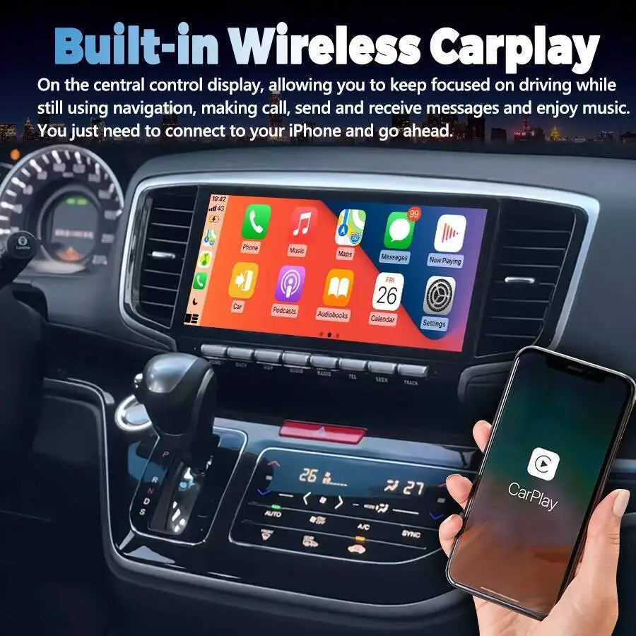Android 13 GPS 128GB Carplay BT Navigation QLED Stereo 10.3inch Car Radio For Honda Odyssy