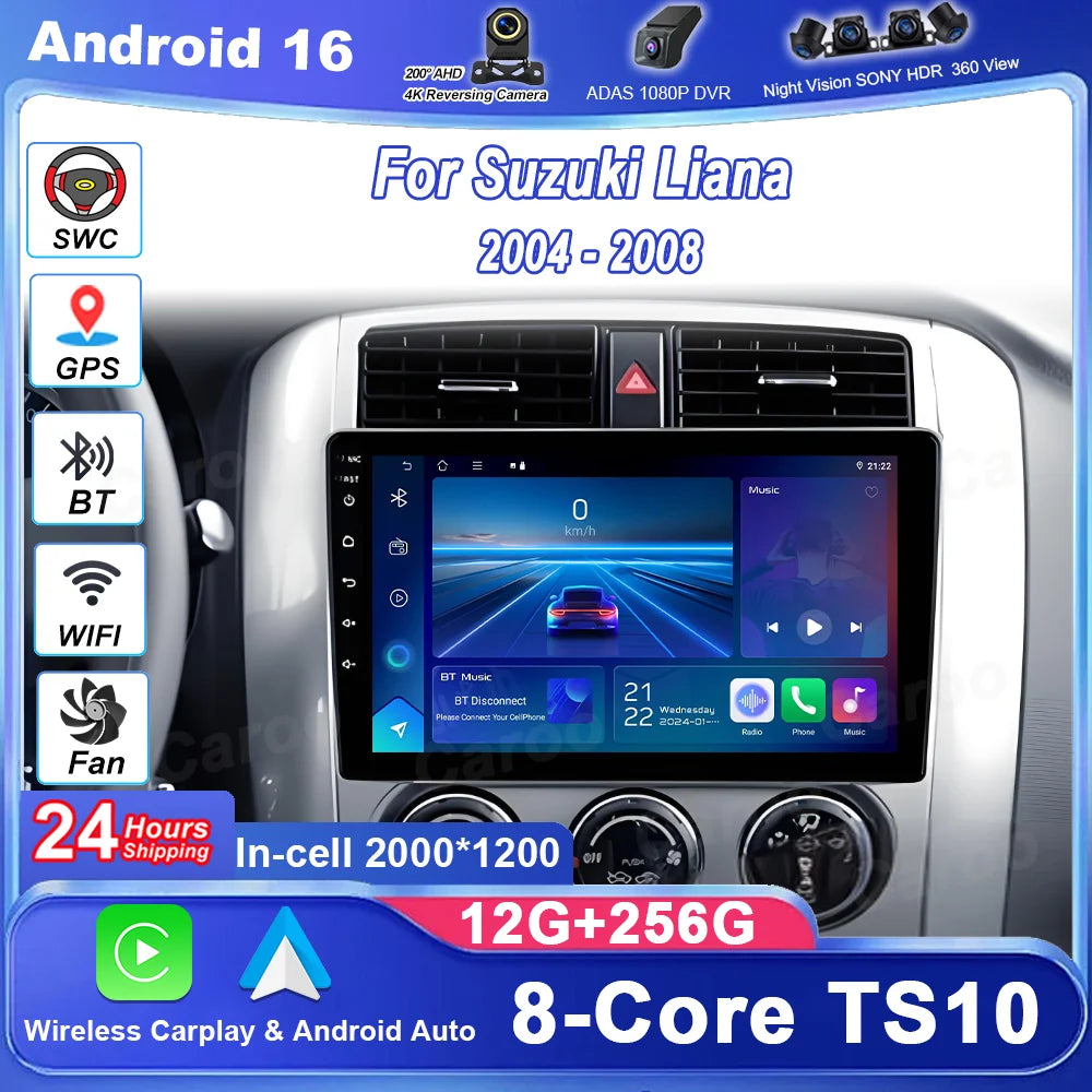 Android 16 For Suzuki Liana 2004 - 2008 Android Car Multimidia Video Navigation GPS Stereo