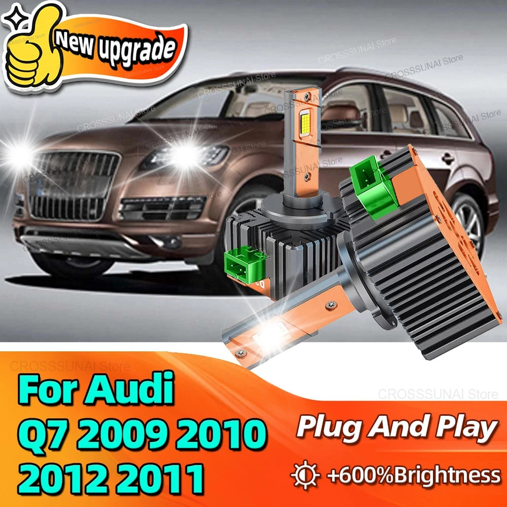 LED Headlight Bulbs D3S Car Lamp 30000LM Canbus CSP Chip 6000K Light For Audi Q7 2009 2010