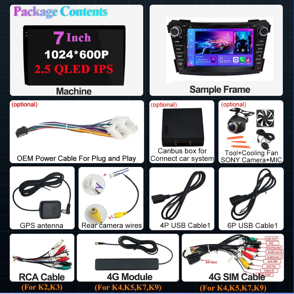 7" Car Radio For Hyundai i40 2011 2012 2013 2014 -2019 Android 16 Multimedia Video Player  | AUTOKITSHOP