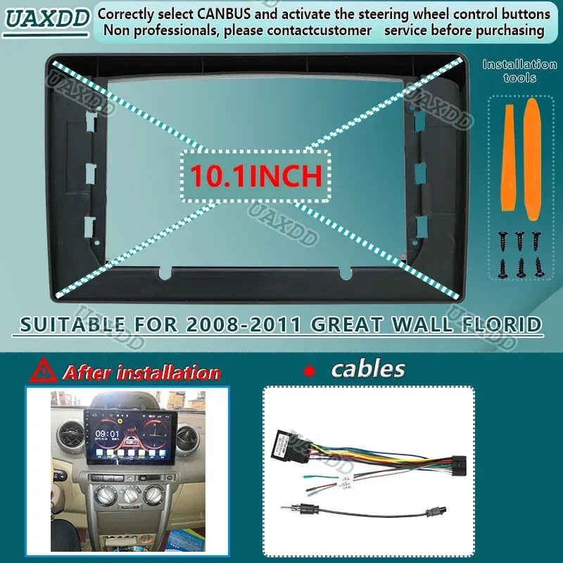FOR 2008-2011 GREAT WALL FLORID 10.1INCH Car Radio Android stereo Harness screens accessor