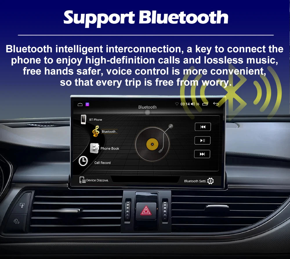 Android Auto Carplay For Audi A6 C7 A7 2012-2018 Car Radio Video Multimedia Player WiFi BT