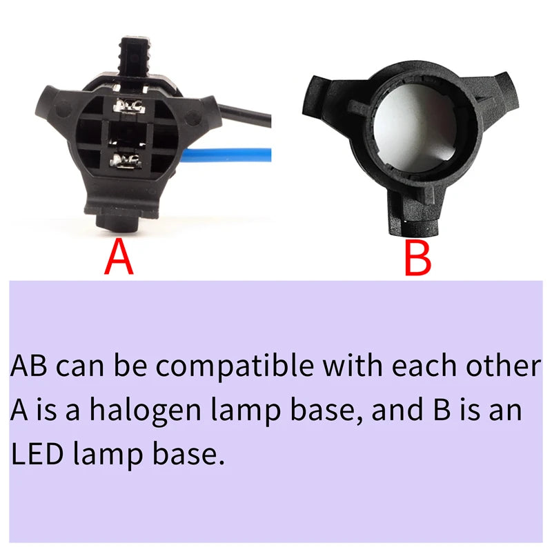 H7 LED Adapter Holder For KIA K3 K4 K5 Sorento For Hyundai New SantaFe/Tucson/QASHQAI Sona