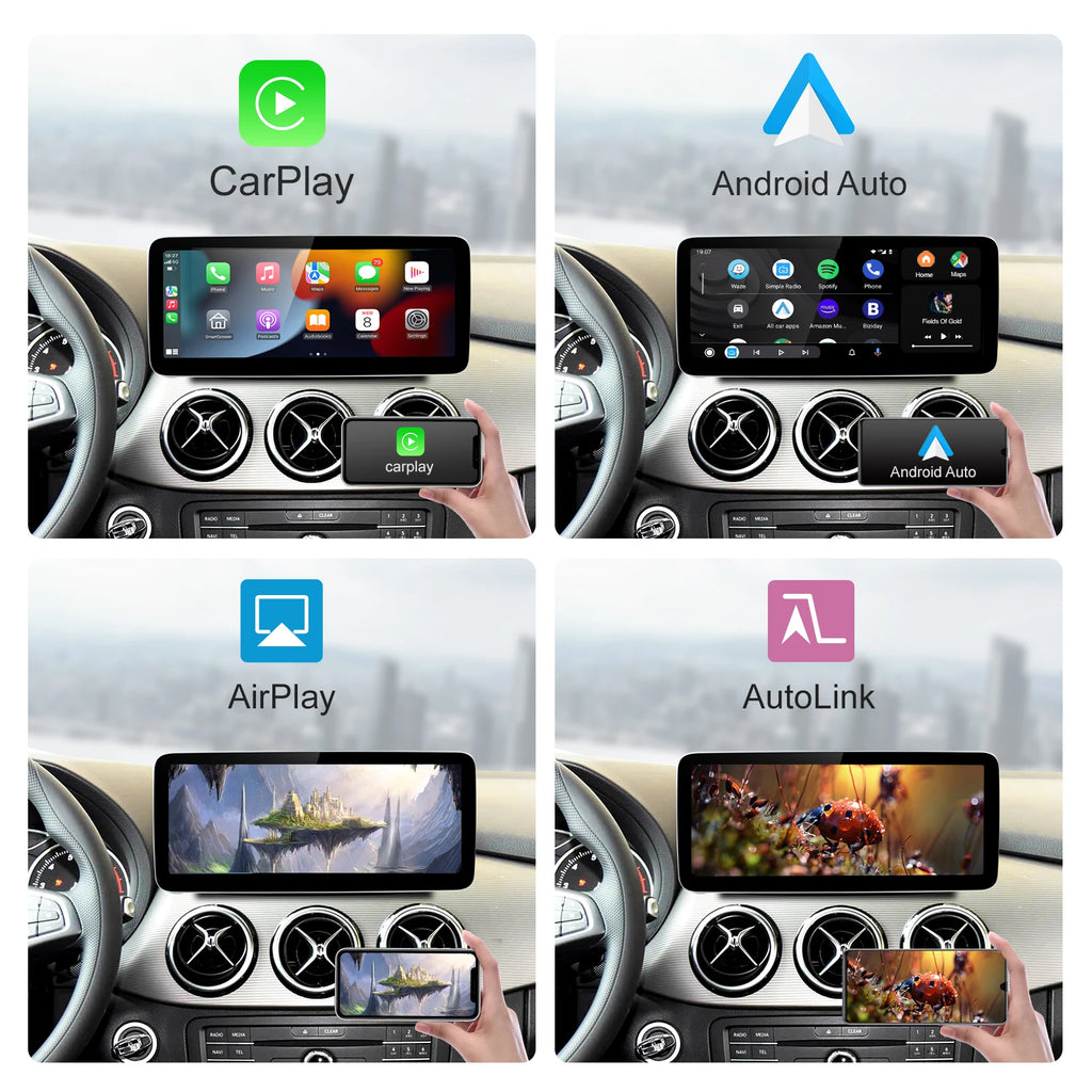 Wireless Carplay/Android Auto 12.3'' Touch screen Multimedia for Mercedes Benz NTG5.0 A B