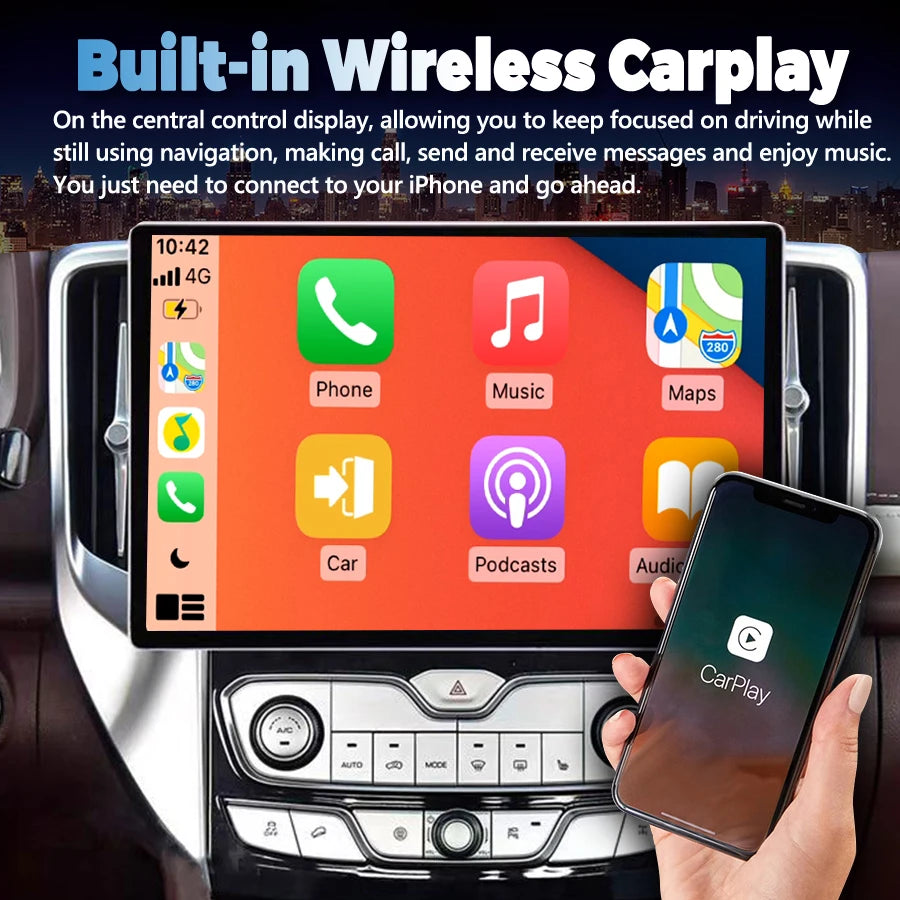 13.3Inch Screen For Great Wall Poer 2009-2021 Android Car Multimedia Video Player Navigati