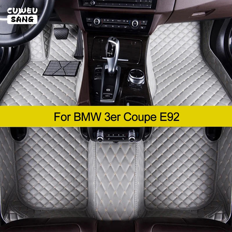 CUWEUSANG Custom Car Floor Mats For BMW 3er Coupe E92 2005-2013 2Doors Auto Carpets Foot C | AUTOKITSHOP