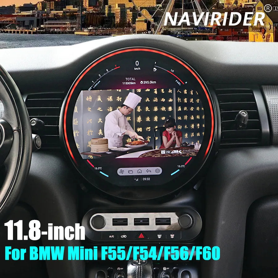 For BMW Mini One F55 Cooper F56 Clubman F54 2014-2020 Navigation GPS 11.8inch Android Mult | AUTOKITSHOP