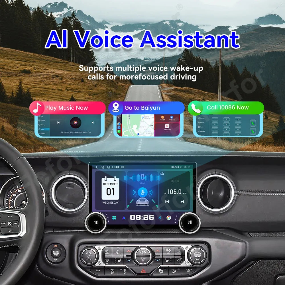 11.5 Inch Android 15 Wireless CarPlay Luxury HD Display GPS Navigation Stereo Head Unit Fo
