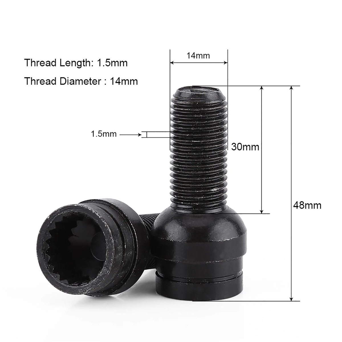 5pcs Locking Wheel Nuts Bolts Sets (4+1) Security Key For VW AUDI A3 A4 A5 Bora  for VW A5 A3 A4 - Automotive LED Light