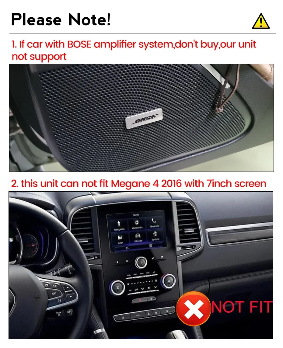 9.7" For Tesla Style Android Car Radio Fascia Adapter For Renault KOLEOS 2017-2019 Headuni