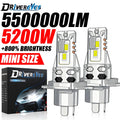 5200W 5500000LM H4 H7 LED CANBUS Headlight Mini Lamps 7535 CSP Chip Mini Led Light Plug &