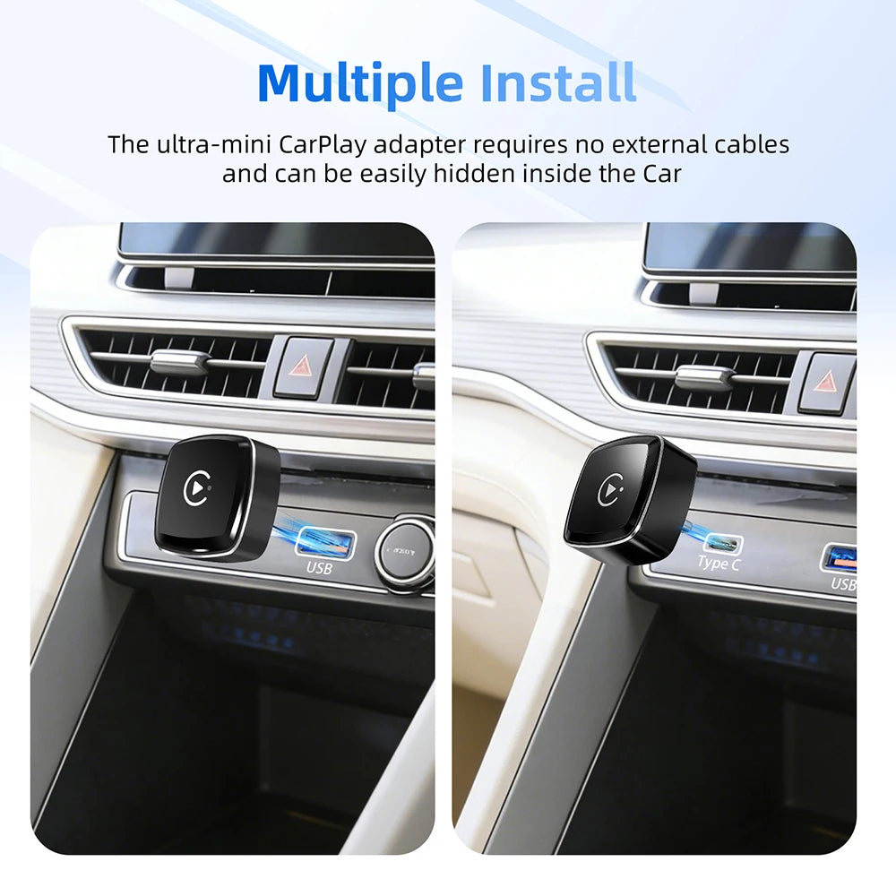 Type-c Wireless CarPlay Adapter Android Smart Dongle for Factory Type-c Wired 2 in 1 Wirel