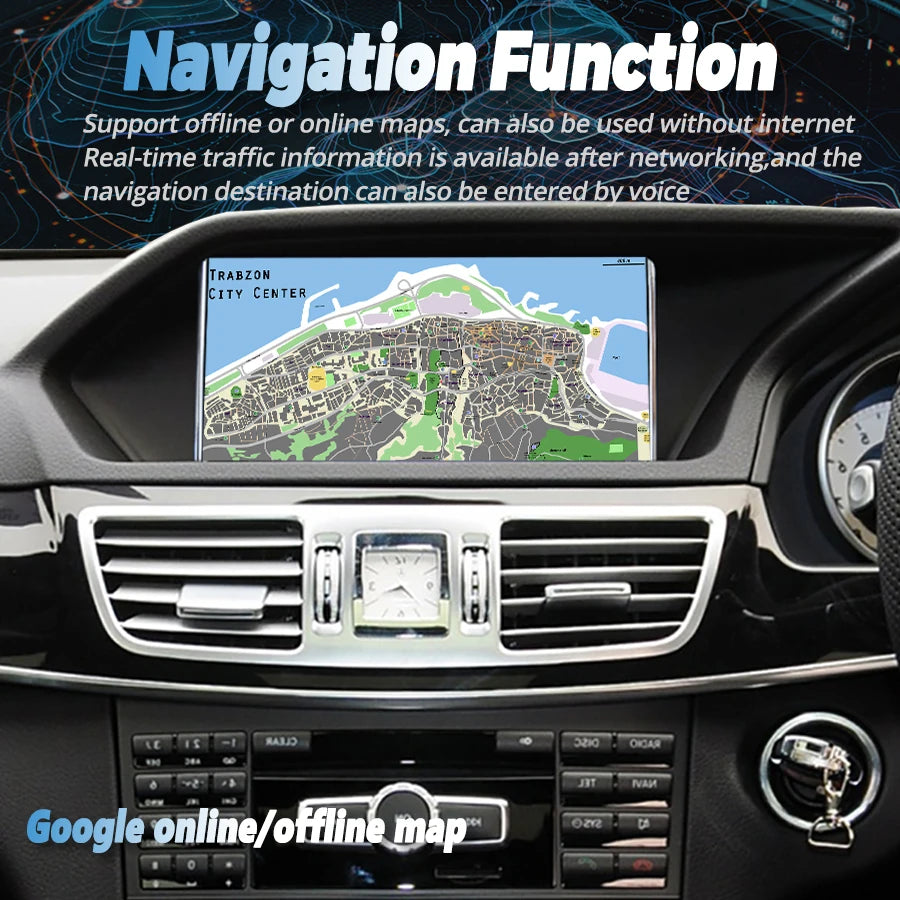 8inch DSP Qualcmm 668S AHD Screen For Benz E W207 A207 C207 2014 Android 14 Navi BT Wirele