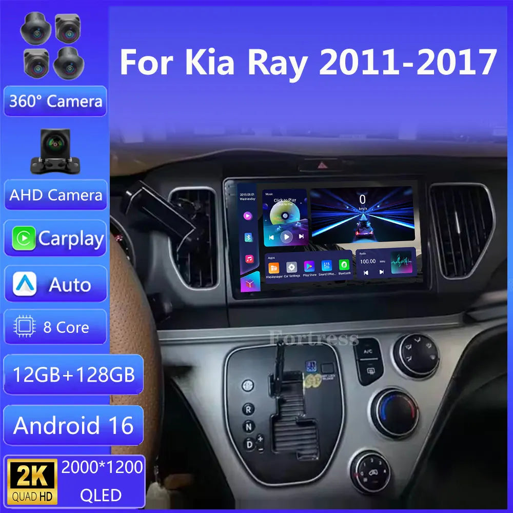 9" Radio For Kia Ray 2011 - 2017 Car Radio 4G GPS WIFI Video Multimedia Player DSP IPS Car
