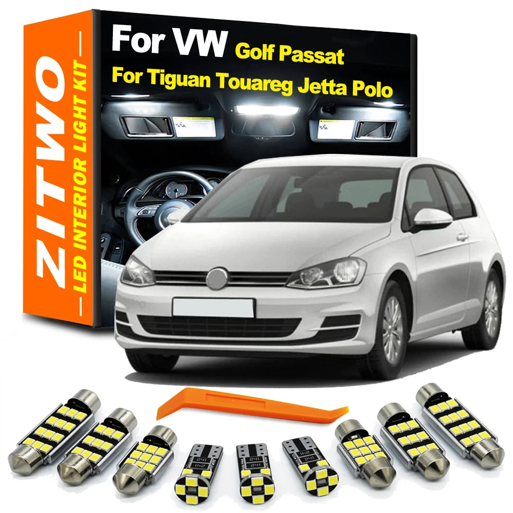Vehicle LED Interior Light Bulb Kit For VW Volkswagen Golf Jetta 3 4 5 6 7 Passa for VW AW1 B8 B7 - Canbus LED Car Light