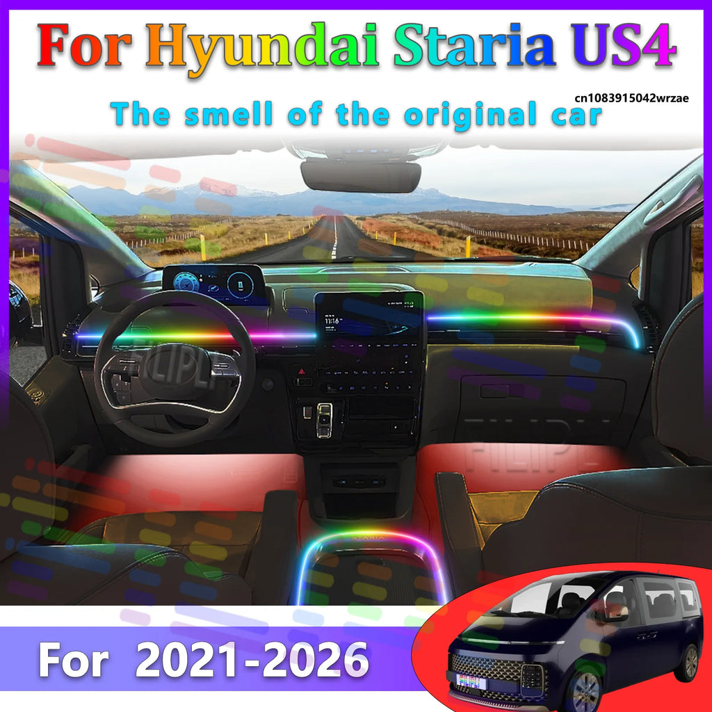 64 RGB - Neon Strip - for Hyundai US4 - App Control - Car Interior Lighting | AUTOKITSHOP