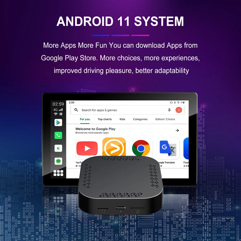 Smart Android Auto AI Box Wireless CarPlay Adapter Car Video Box Online Upgrade Auto-conne | AUTOKITSHOP
