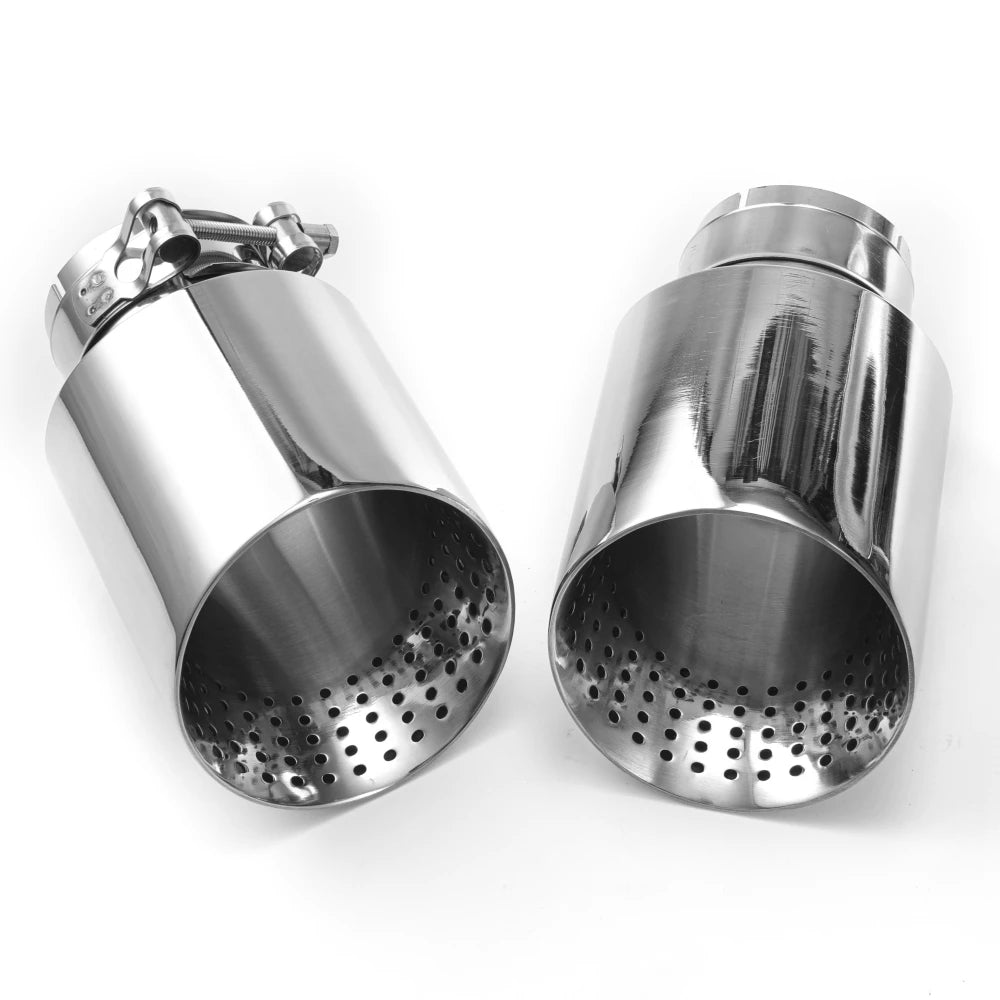 1pcs CARS attachment Exhaust pipe stainless steel 304 tail throat horn outlet hole large diamete - Automotive LED Light