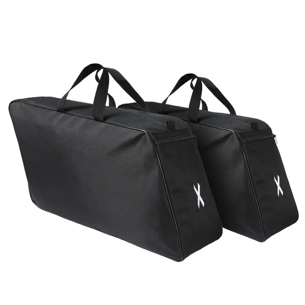 Universal Motorcycle Saddlebag Tour Pack Soft Liners Luggage Storage Bags For Harley Road King R - Automotive LED Light