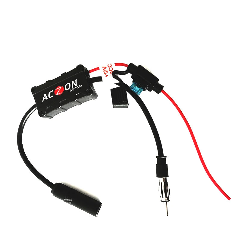 Car SUV Stereo Antenna FM AM Radio Signal Amplifier Booster AMP Strengthen 12VDC